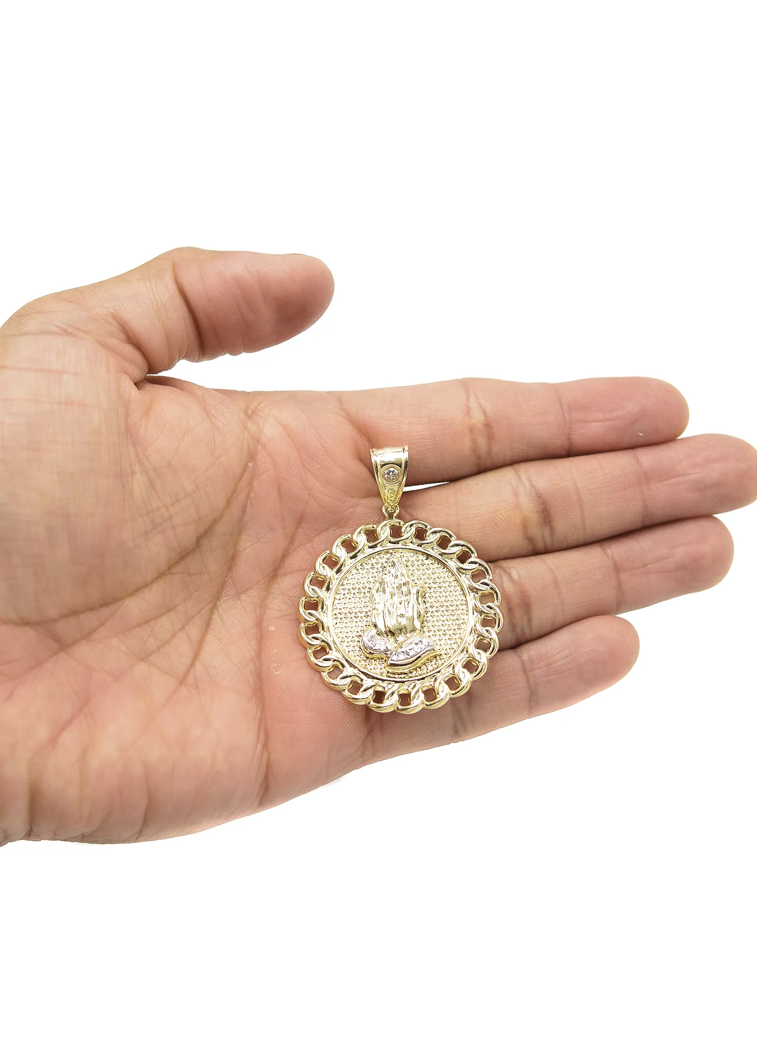 10K Gold Praying Hands Pendant | 7.4 Grams
