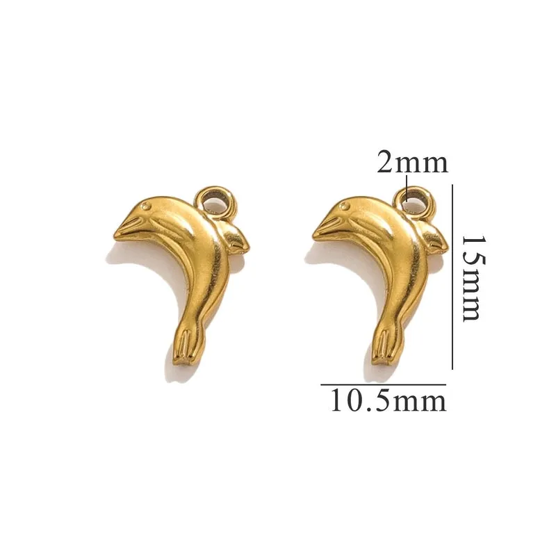 5 PCS/Package 304 Stainless Steel Starfish Pendant
