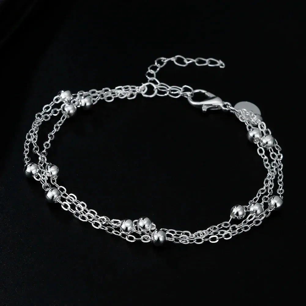 925 Sterling Silver designer jewelry sets fine Tassel beads Bracelets necklaces