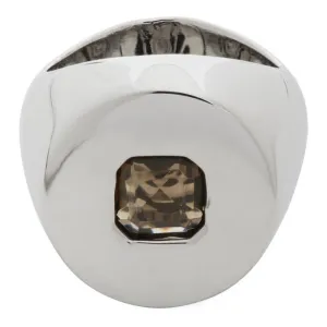 Alan Crocetti SSENSE Exclusive Silver Smoky Quartz Exhibit Ring