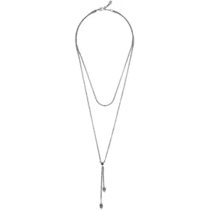 Alexander McQueen Silver Double-Chain Skull Necklace