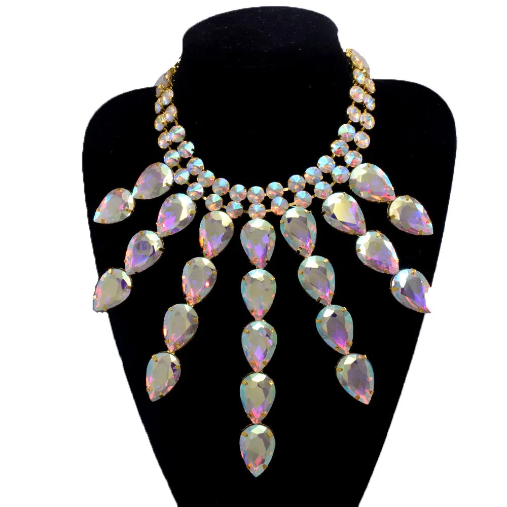 Big Water Drop Pendant Long Necklaces Jewelry for Women