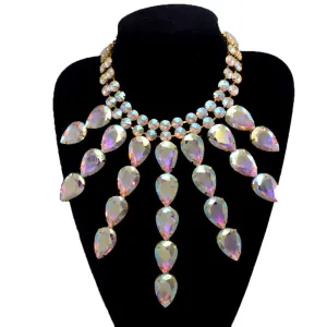 Big Water Drop Pendant Long Necklaces Jewelry for Women