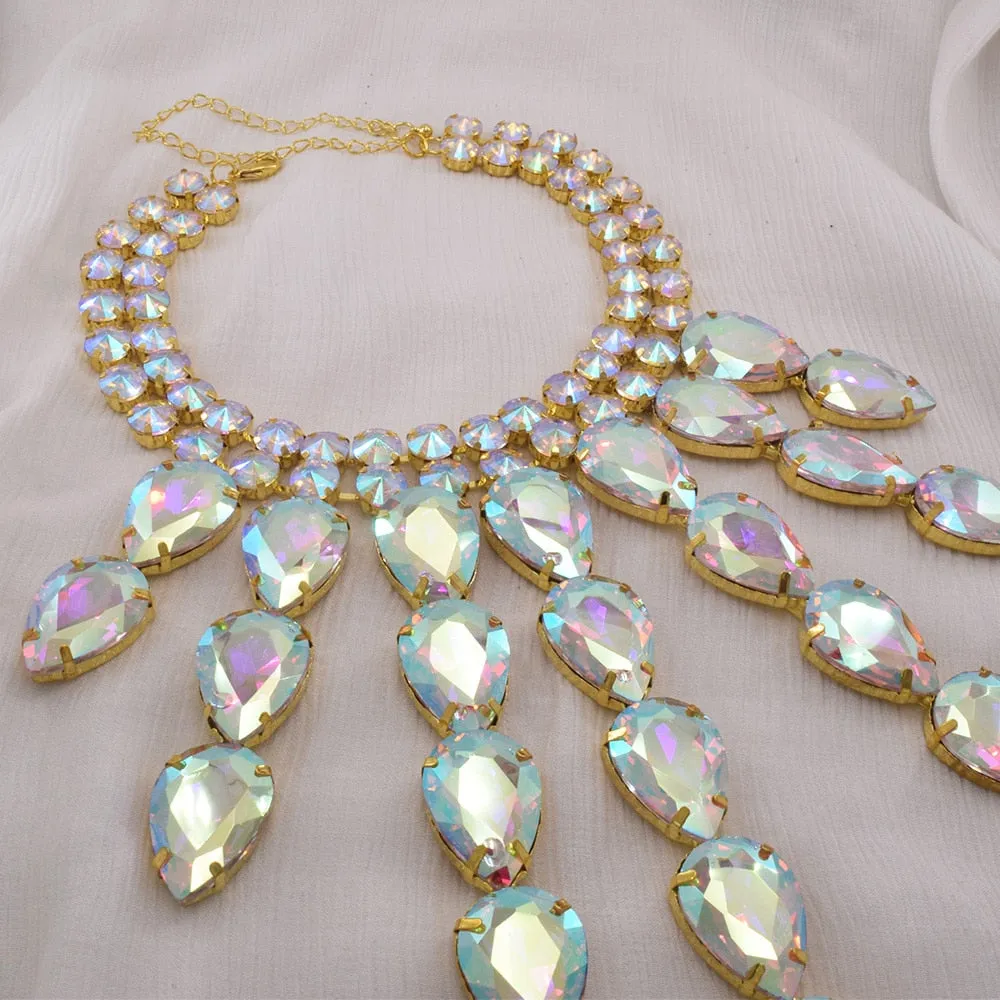 Big Water Drop Pendant Long Necklaces Jewelry for Women