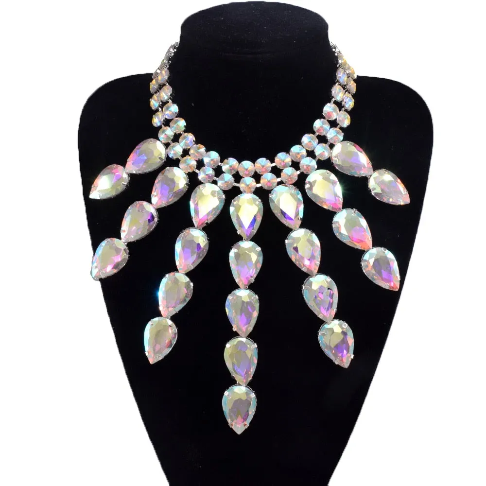 Big Water Drop Pendant Long Necklaces Jewelry for Women