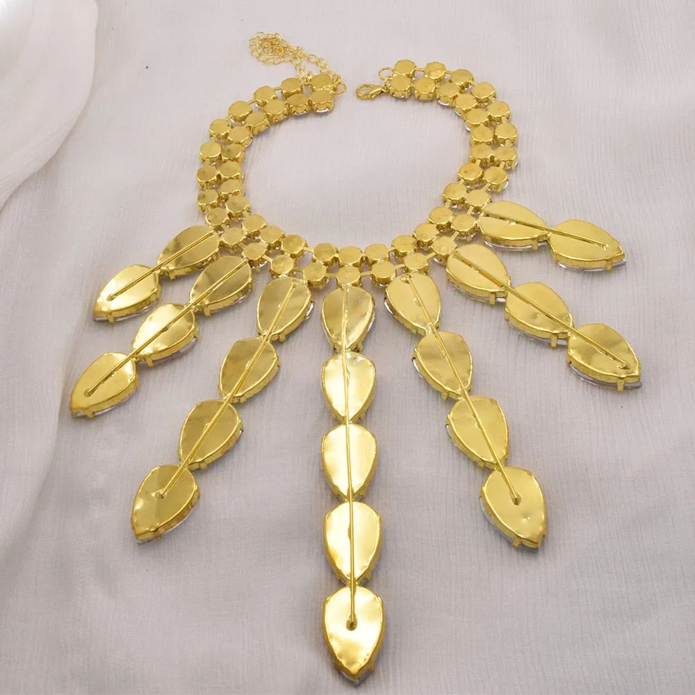 Big Water Drop Pendant Long Necklaces Jewelry for Women