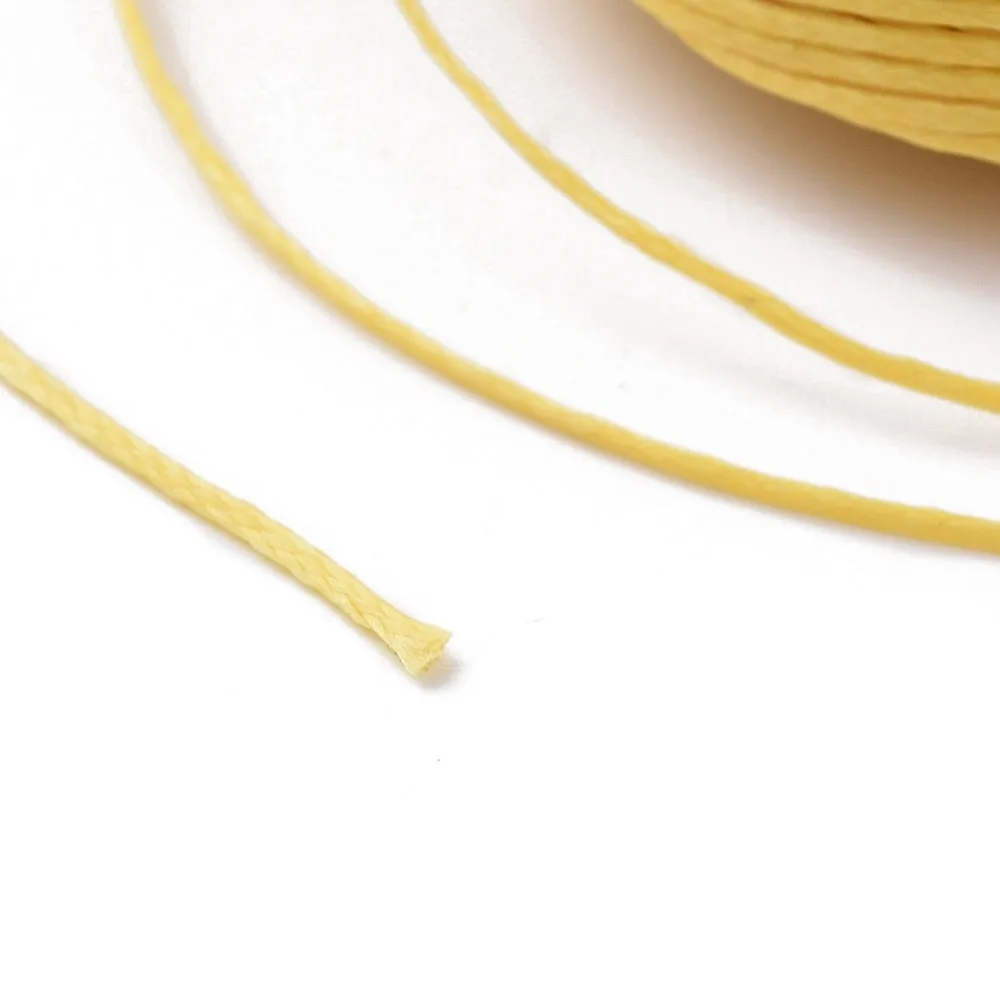 Black (10m) - 1x0.3mm Flat Waxed Cord
