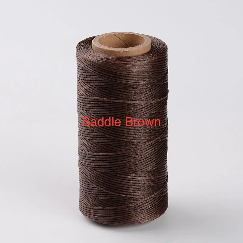 Brown (10m) - 1x0.3mm Flat Waxed Cord
