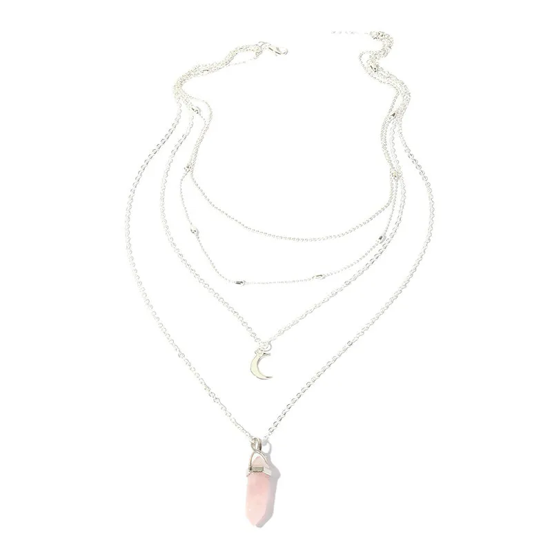 Crystal Quartz Healing Pendant Necklace