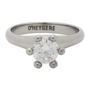 Dheygere Silver Solitare Pinky Ring