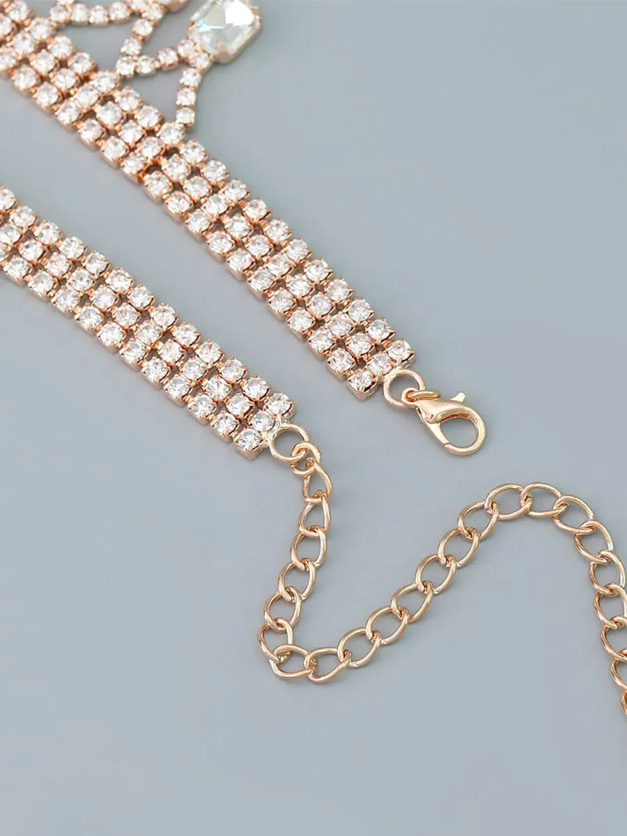 Glamorous Crystal Rhinestone Necklace MSE00135
