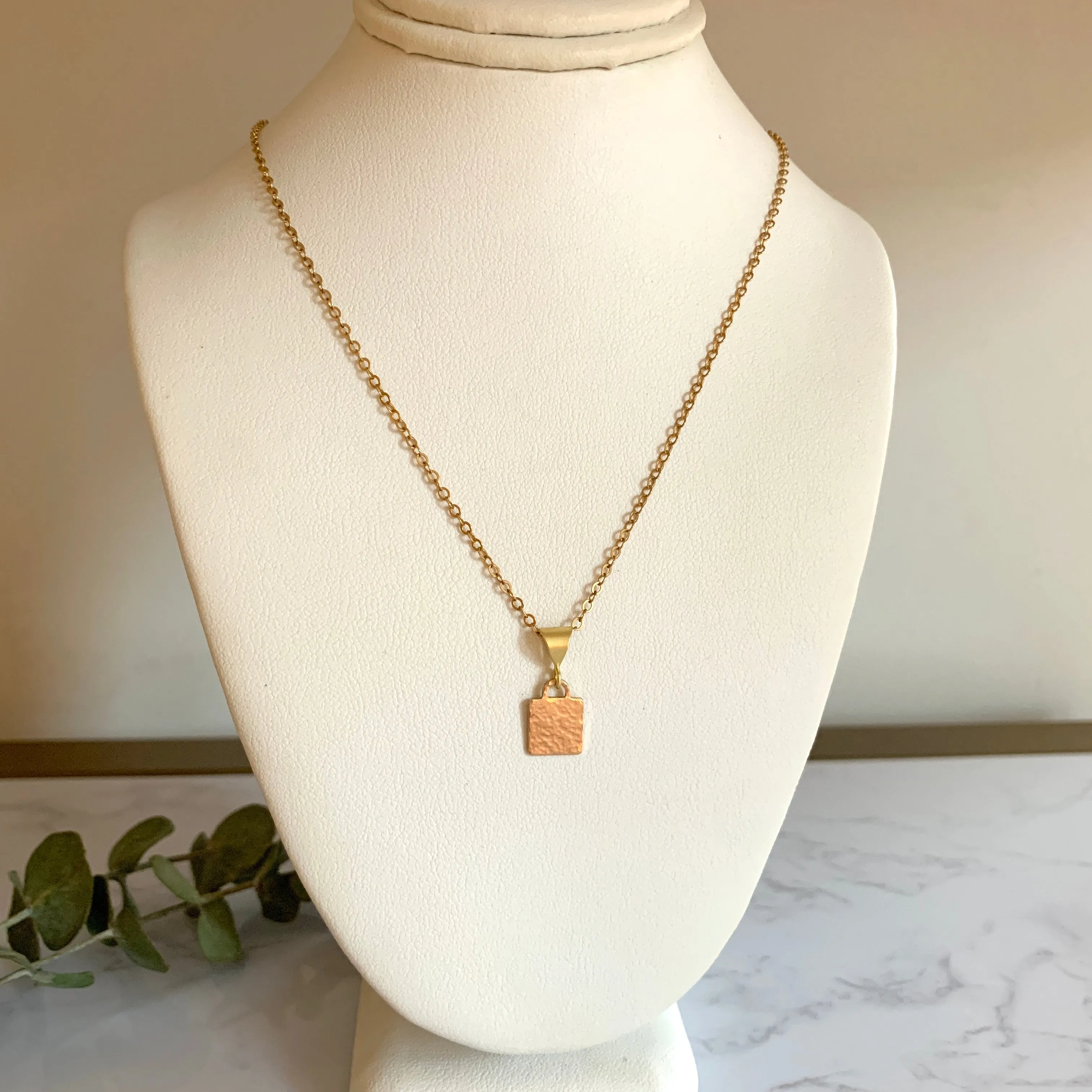 Gold Lock Pendant