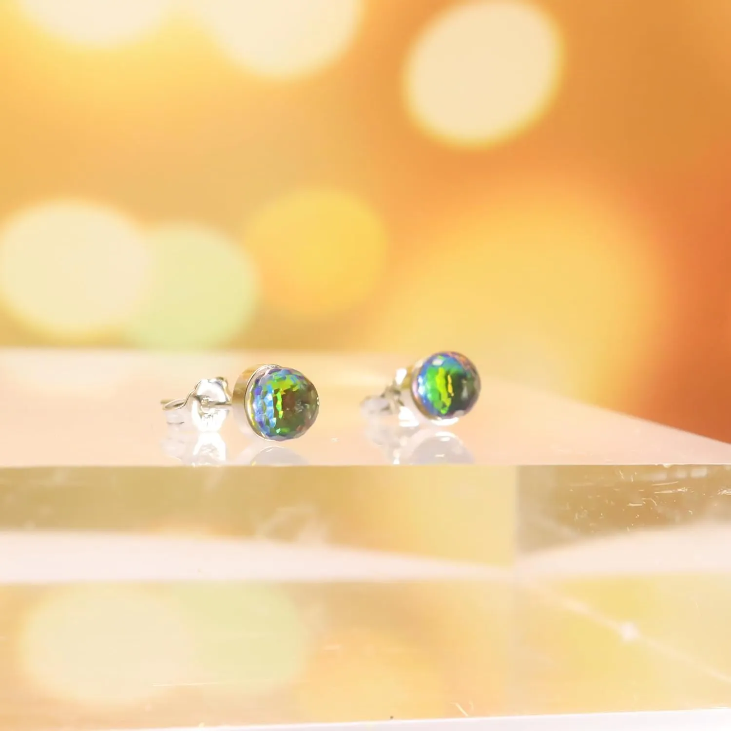 HETICA Crystal Earrings for Women, Austrian Crystal Ball Earrings 925 Sterling Silver Earrings Hypoallergenic Stud Earrings Birthday Anniversary Valentine's Day Mother's Day Gift