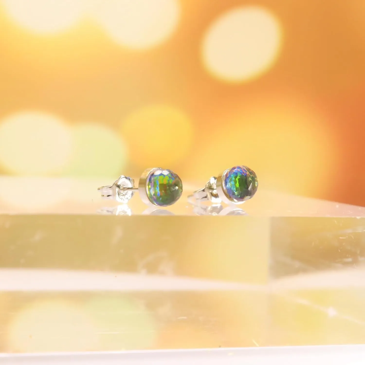 HETICA Crystal Earrings for Women, Austrian Crystal Ball Earrings 925 Sterling Silver Earrings Hypoallergenic Stud Earrings Birthday Anniversary Valentine's Day Mother's Day Gift