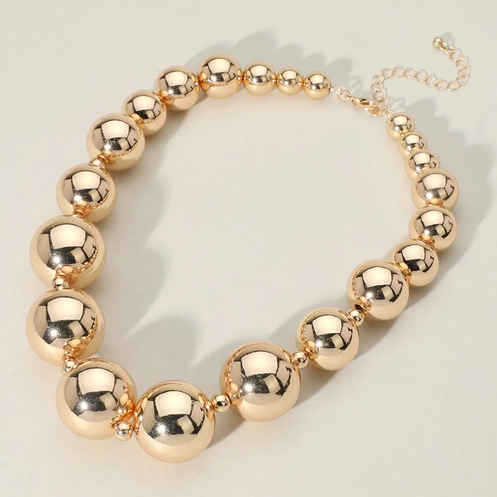 iLLASPARKZ Chunky Metal Ball Beaded Necklace