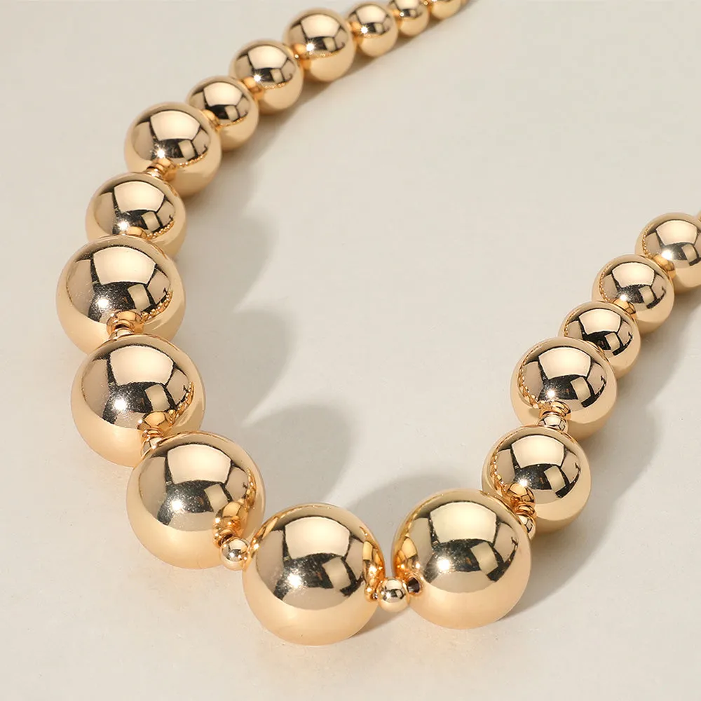 iLLASPARKZ Chunky Metal Ball Beaded Necklace