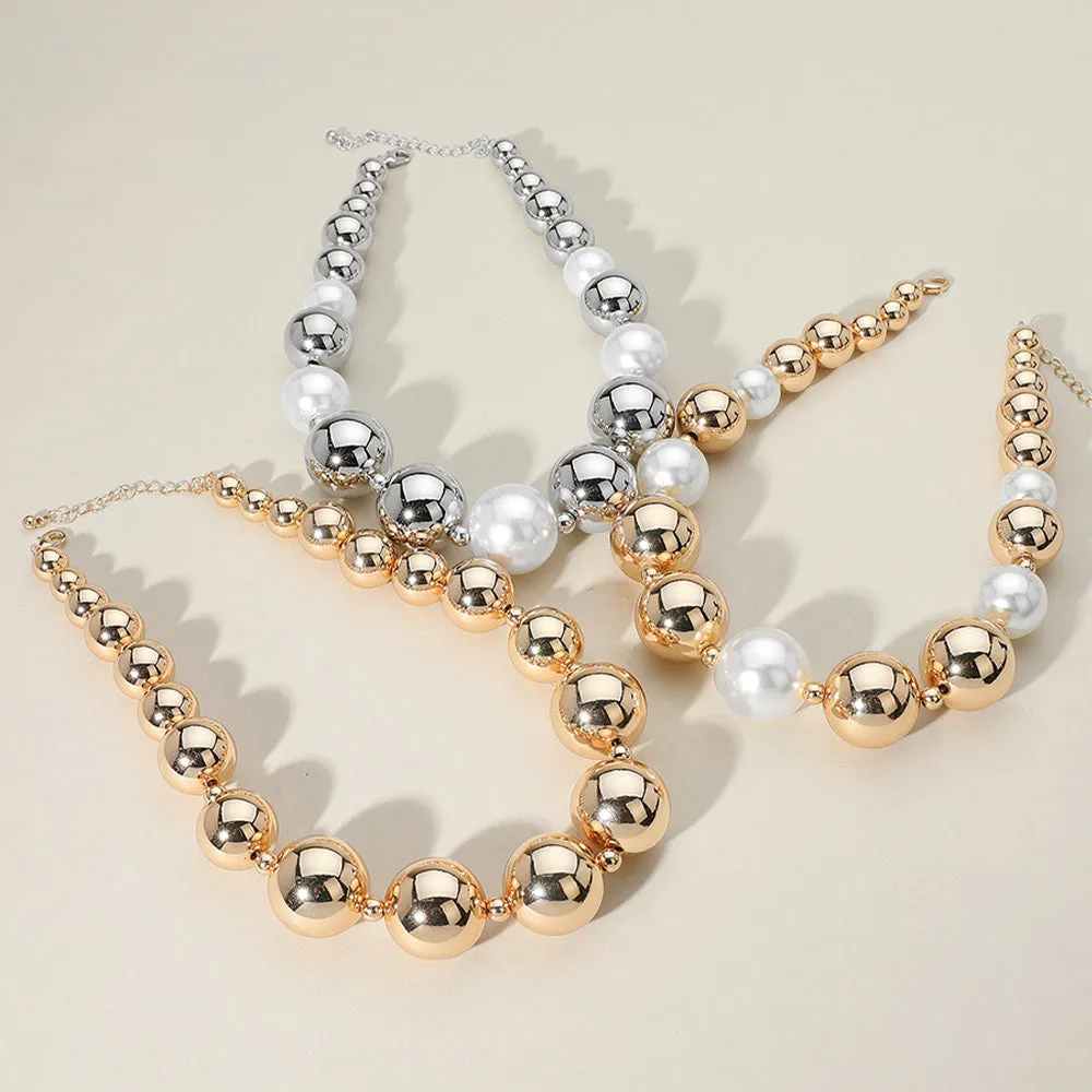 iLLASPARKZ Chunky Metal Ball Beaded Necklace