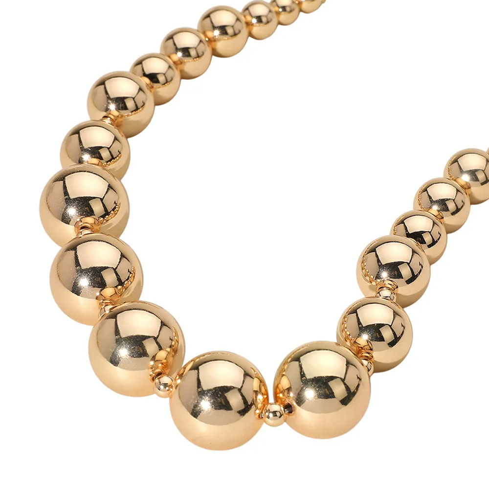 iLLASPARKZ Chunky Metal Ball Beaded Necklace