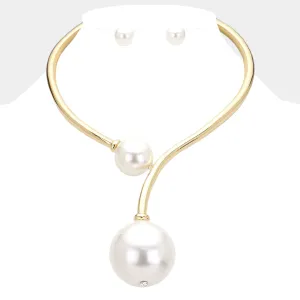iLLASPARKZ Chunky Pearl Collar Choker Necklace