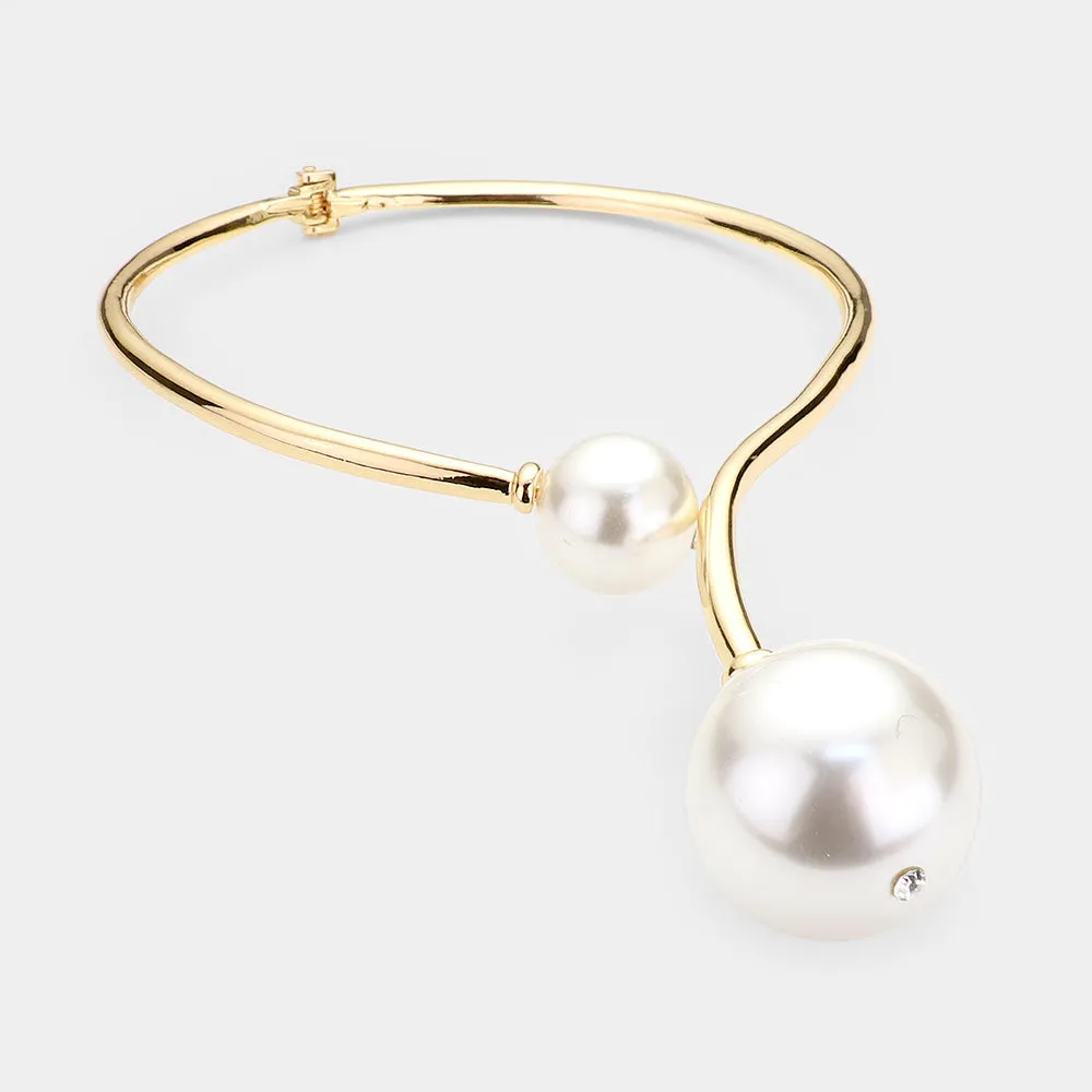 iLLASPARKZ Chunky Pearl Collar Choker Necklace