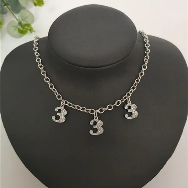 Letter Crystal Necklace Choker
