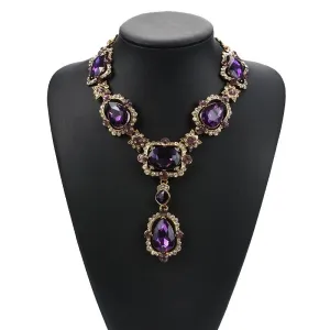 Luxury Austrian Crystal Glass Choker Necklace Women Jewelry