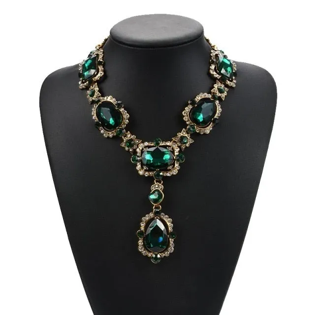 Luxury Austrian Crystal Glass Choker Necklace Women Jewelry