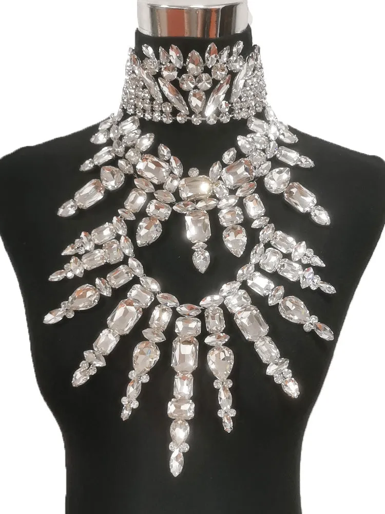 Luxury Glass Crystal Multilayer Necklace for Women