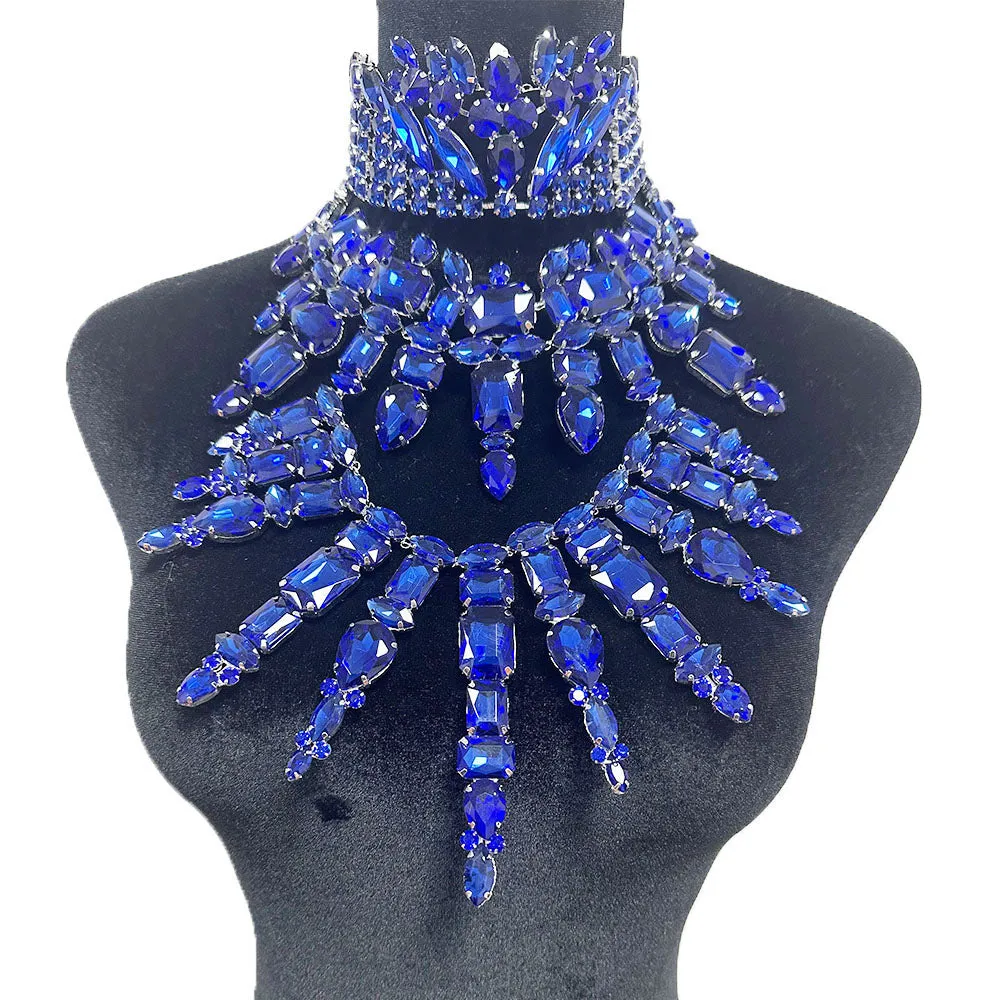 Luxury Glass Crystal Multilayer Necklace for Women
