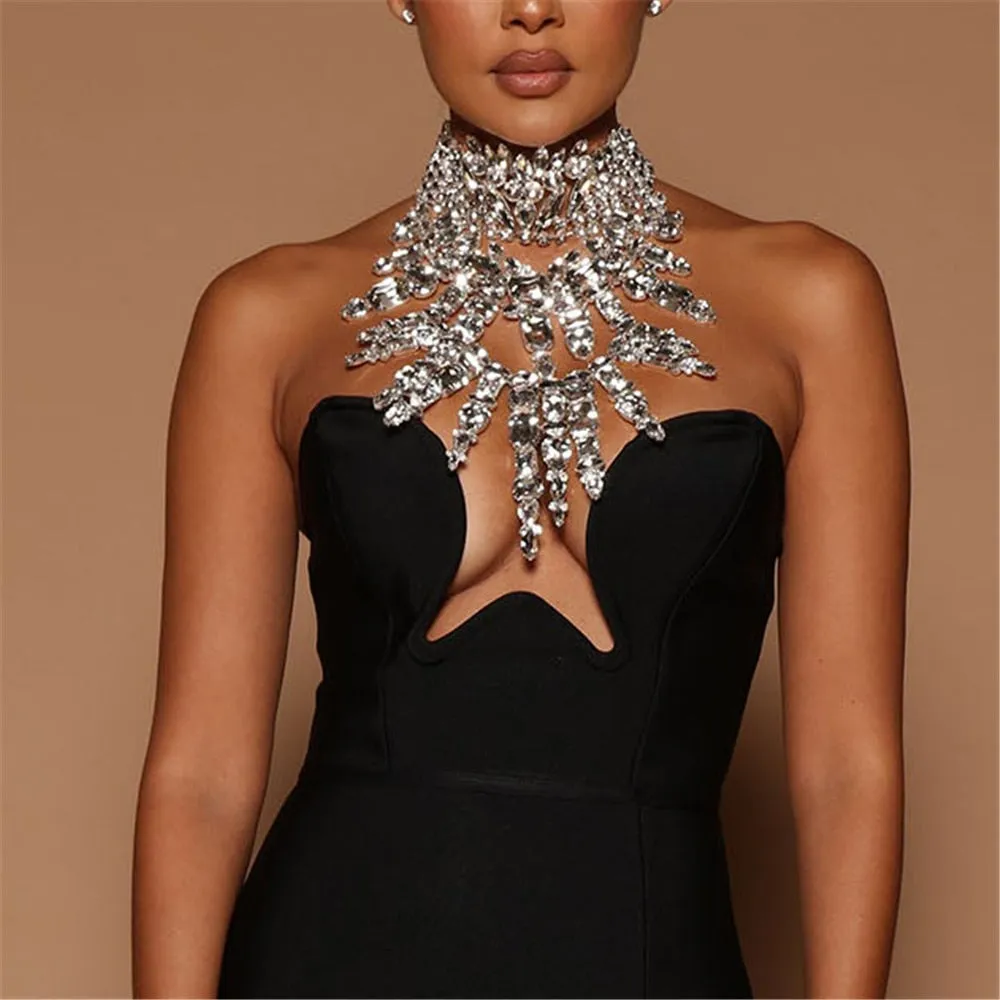 Luxury Glass Crystal Multilayer Necklace for Women