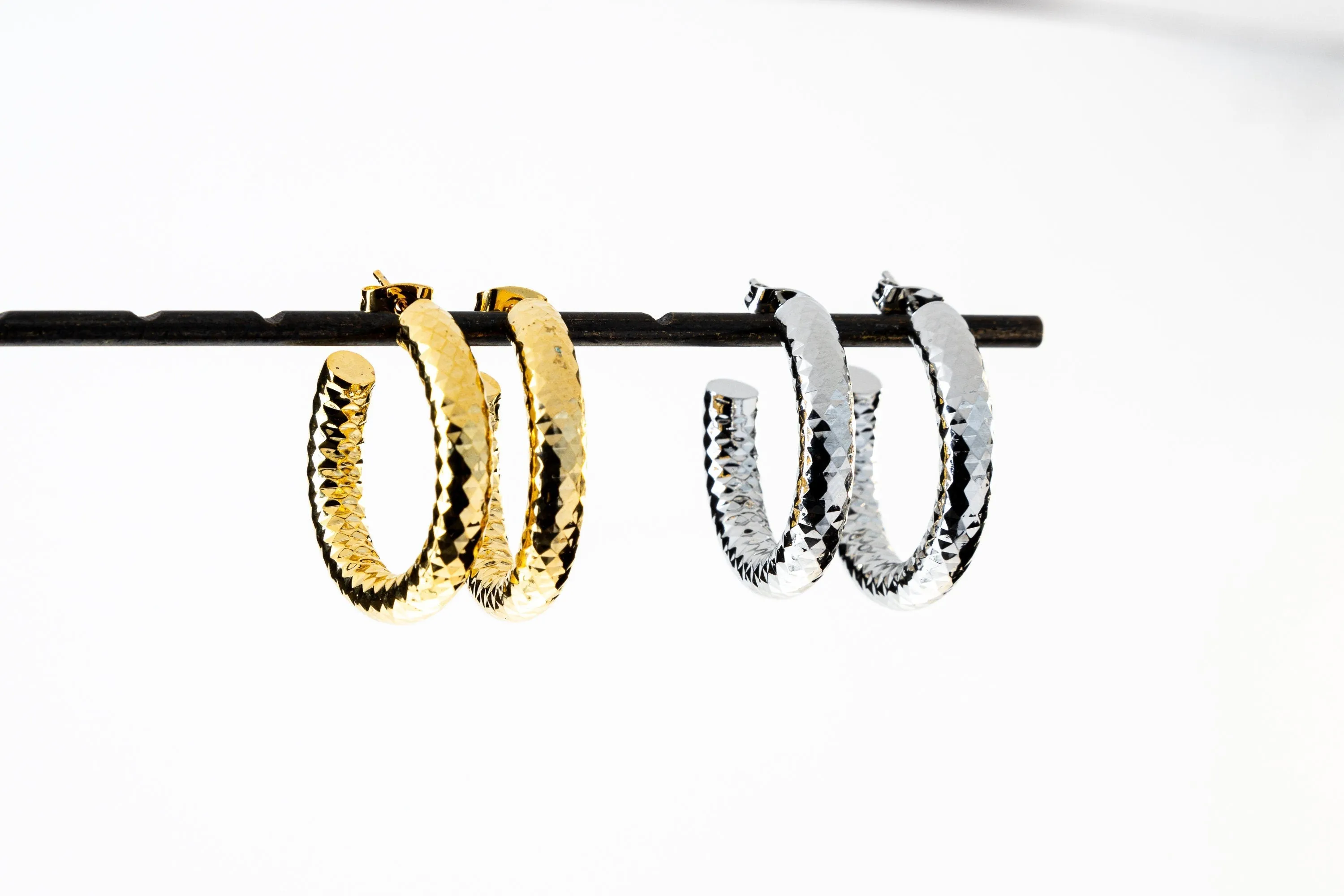 Textured Hoop earrings