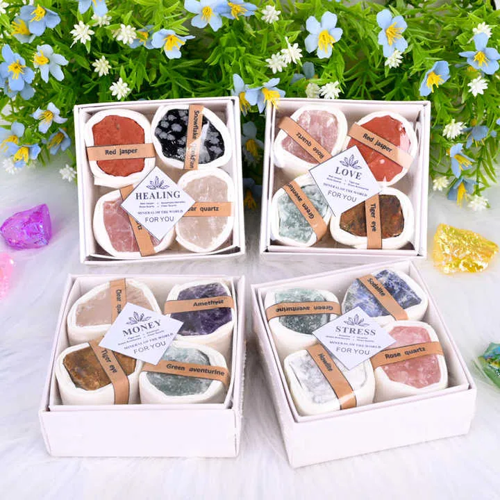 Wholesale Price Crystal Box Set Natural-مجموعة صناديق