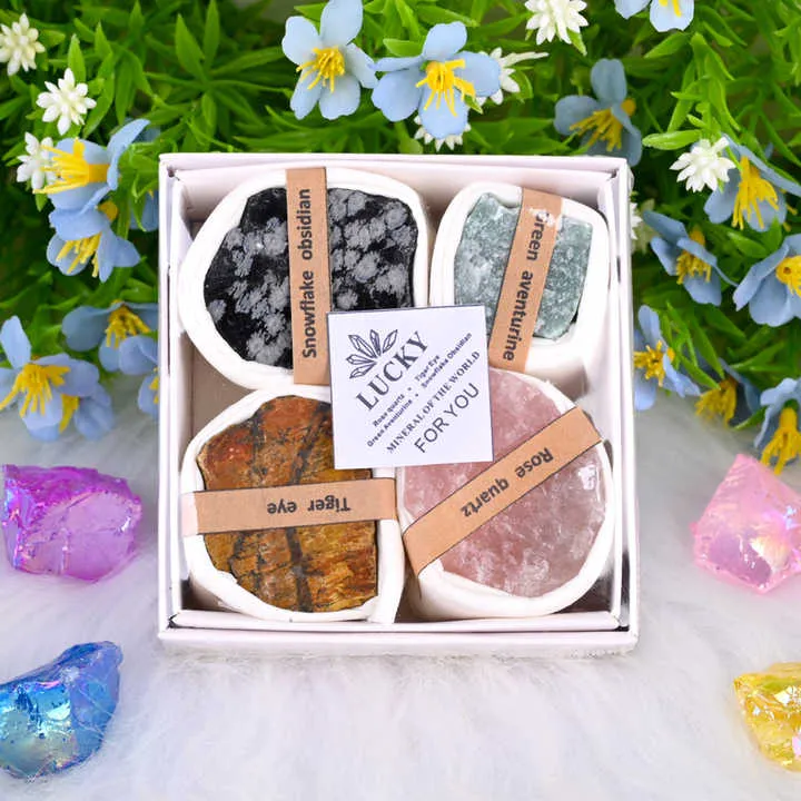 Wholesale Price Crystal Box Set Natural-مجموعة صناديق